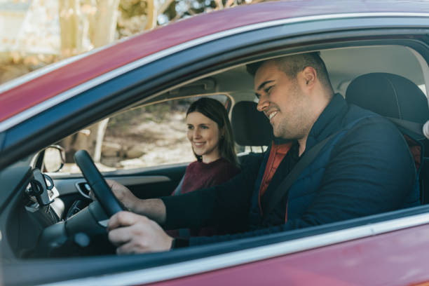 istock Young couple in the car 1125548601