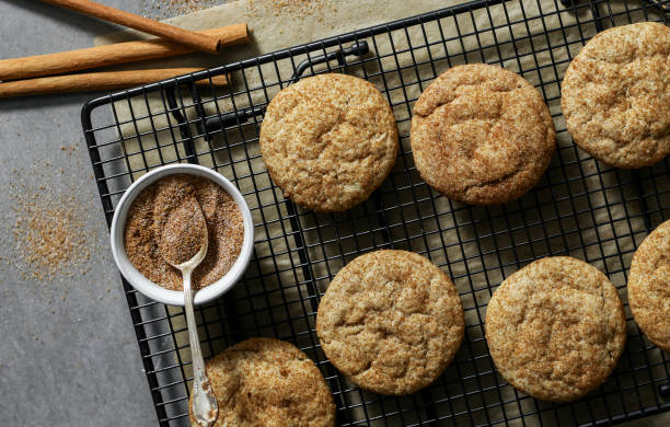 istock Closeup of Snickerdoodle cookies on a tray 1125550274