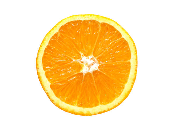 istock Fresh ripe orange cut in half 1125554432
