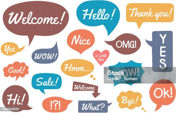 Speech Bubbles Stock Illustration - Download Image Now - Majestic, Awe, Speech Bubble