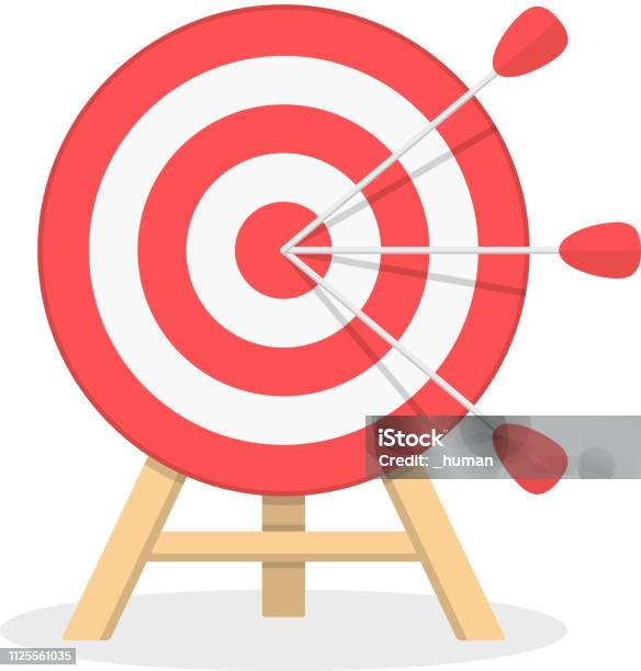 Red Target Stock Illustration - Download Image Now - Aspirations, Bull ...