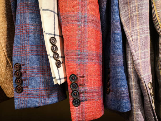 istock Coats sleeves in a shop 1125570954