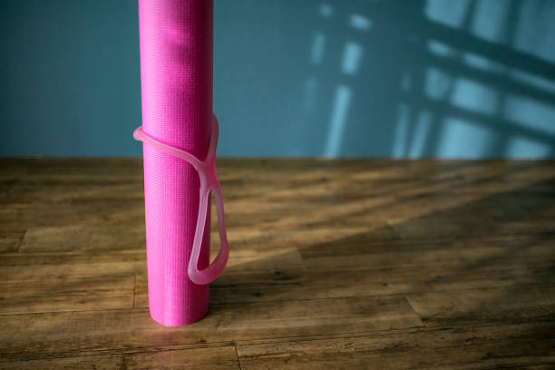 istock Pink yoga mat 1125572097
