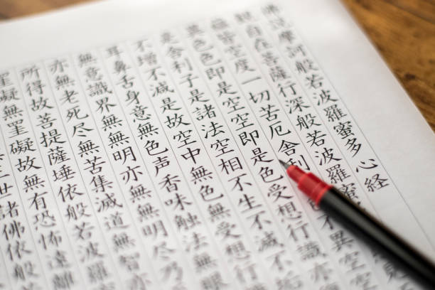 istock The Heart Sutra written 1125572162