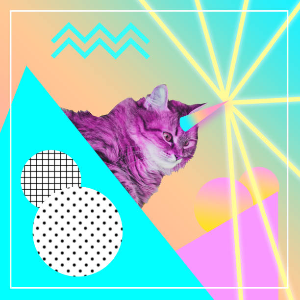 istock pink cat shooting by laser from rainbow unicorn horn 1125575724