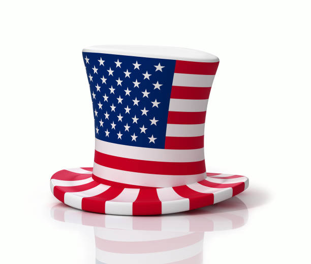 istock Uncle Sam's Hat. 4 of July. 3D render 1125578473