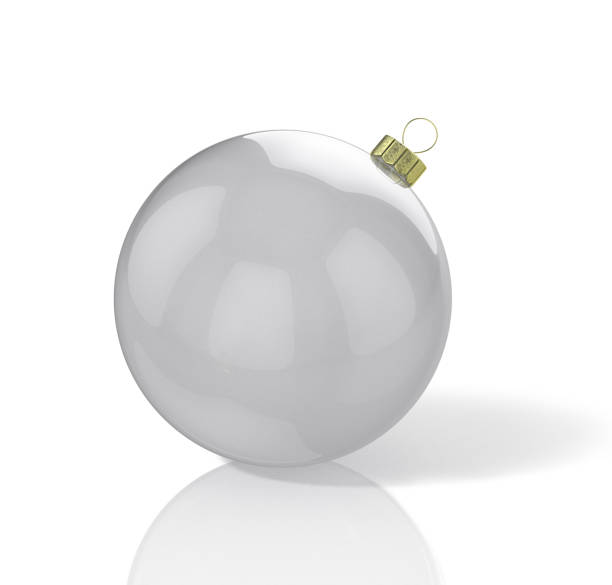 istock Transparent shiny christmas ball. 3D render 1125582804