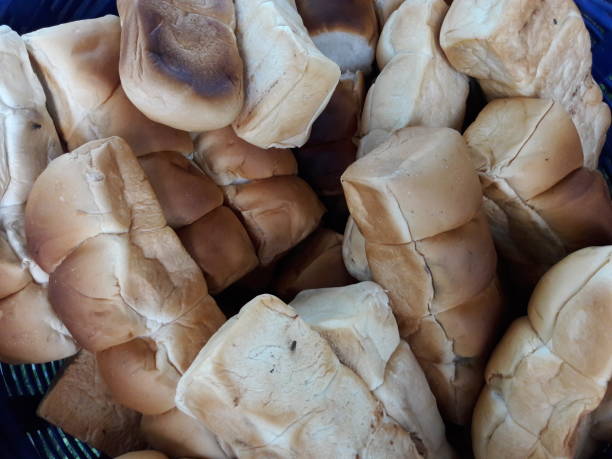 istock Pound bread in a basket for fish food. 1125583324