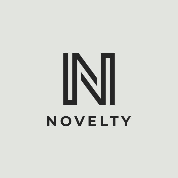추상 편지 n 로고입니다. 현대 로고 아이디어 간판입니다. 보편적인 상징 벡터 아이콘입니다. - letter n stock illustrations