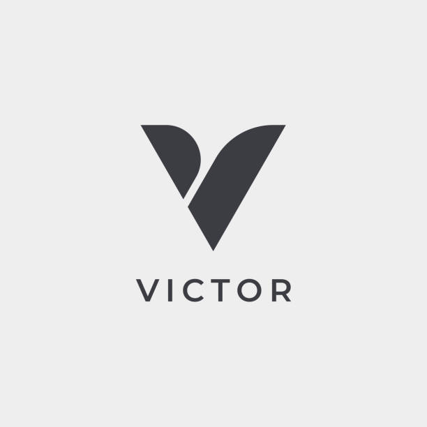 ilustraciones, imágenes clip art, dibujos animados e iconos de stock de diseño de logotipo de la letra v de premium. logotipo de lujo victoria abstracta. creativo vector elegante símbolo de monograma. - letra v