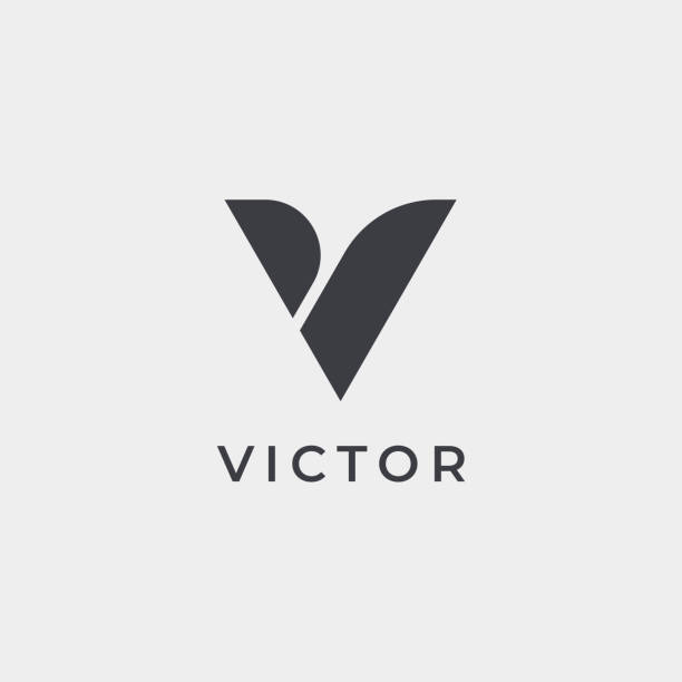 ilustrações de stock, clip art, desenhos animados e ícones de premium letter v logo design. luxury abstract victory logotype. creative elegant vector monogram symbol. - letra v