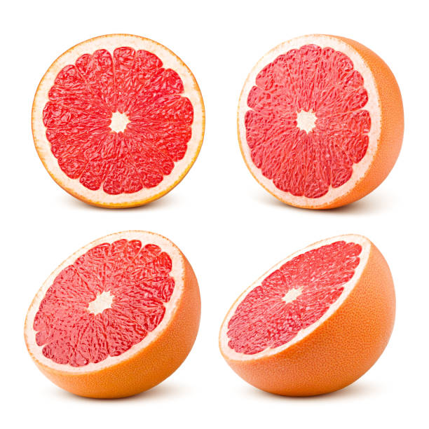 istock grapefruit isolated on white background, clipping path, full depth of field 1125584373