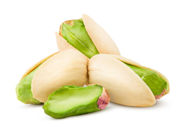 istock pistachio peeled isolated on white background, clipping path, full depth of field 1125584474