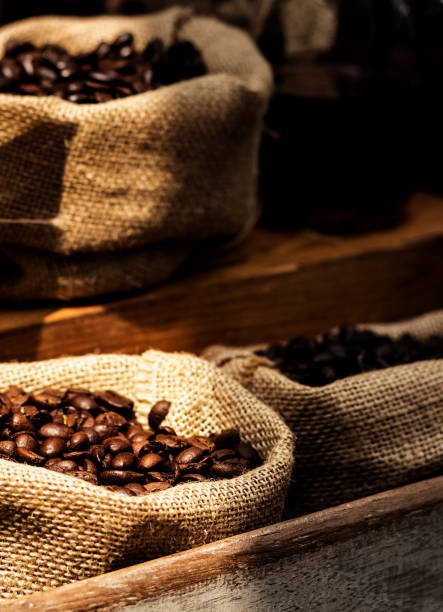Coffee beans closeup