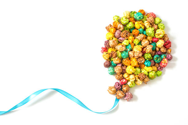 istock Creative photo of popcorn. Background for card, invitation 1125586414