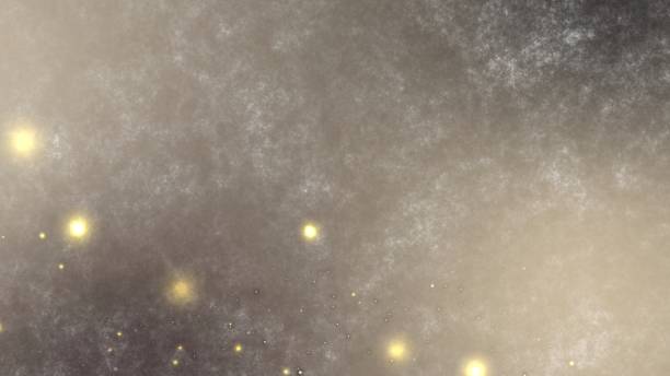istock 3d rendering flickering gold and red small particles. Abstract digital background graphic with simple random blurry small circles bokeh particular pattern design 1125587580