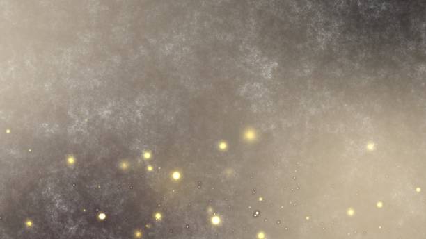 istock 3d rendering flickering gold and red small particles. Abstract digital background graphic with simple random blurry small circles bokeh particular pattern design 1125587593