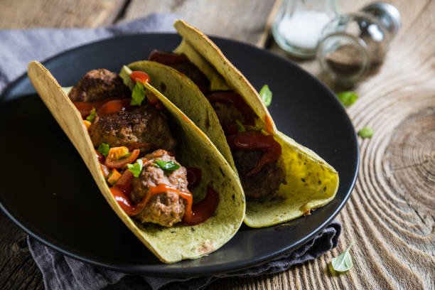 istock Tacos with meatballs and sauce 1125588378