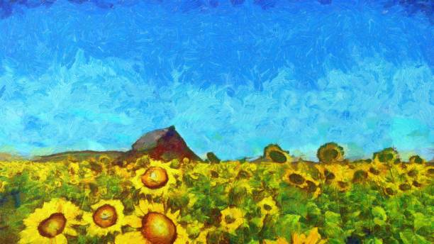 istock Sunflowers farm in the summer day 1125591568