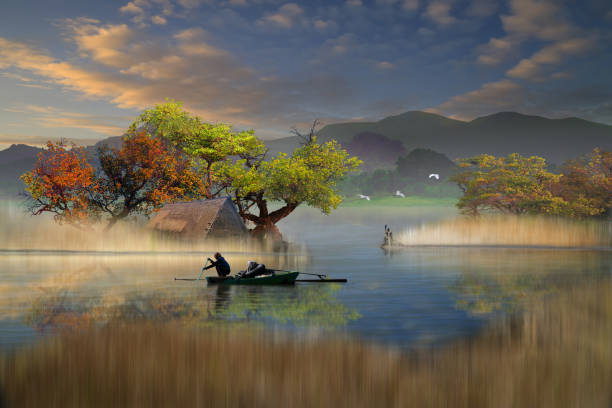 istock Peaceful atmosphere around the dream lake 1125600679