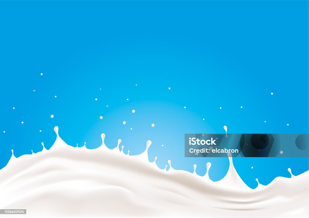 A splash of milk. Vector illustration. A splash of milk. No transparencies CMYK Vector illustration. Easy to print. Customizable, Easy to edit and change colors. Milk stock vector