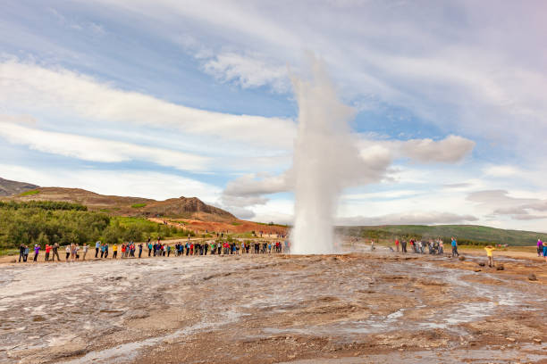 istock Strokkur geyser in Iceland 1125604618