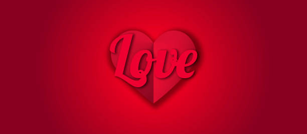 istock Horizontal template with background design with hearts. Promotion and sales banners, coupons, gift cards, labels, flyer. Text word love. 1125605091
