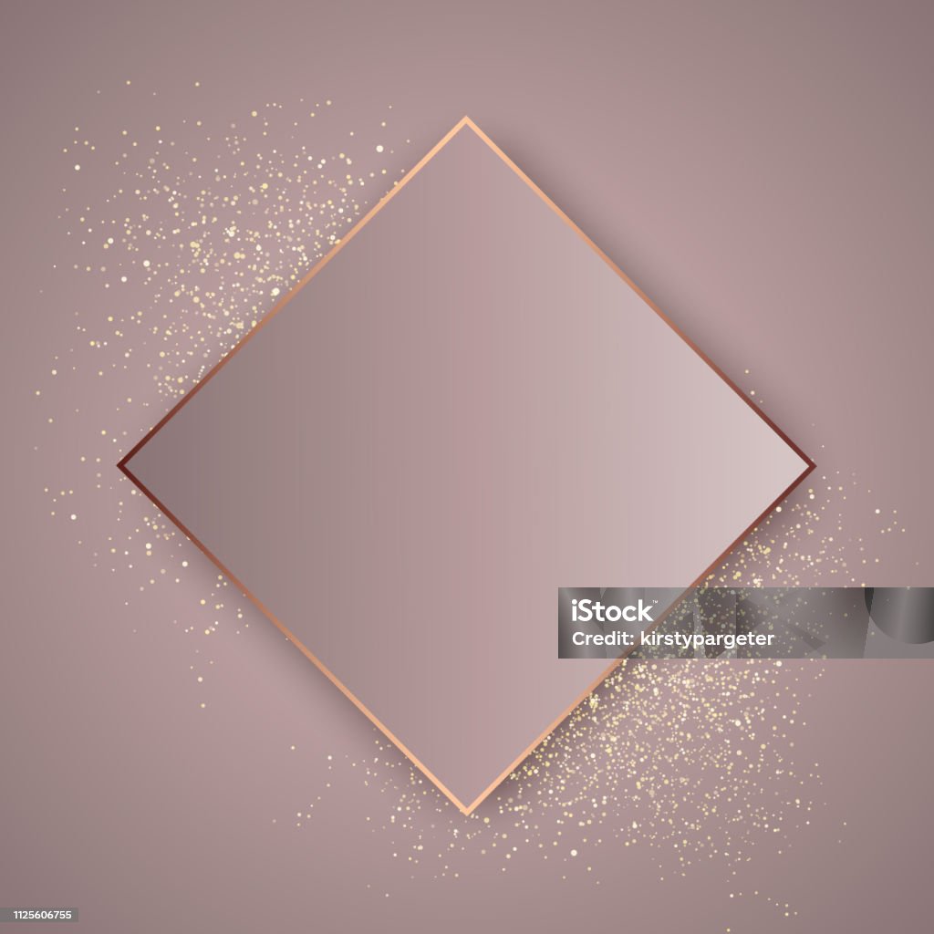 Rose gold glitter background Elegant rose gold background on gold glitter Rose Gold stock vector