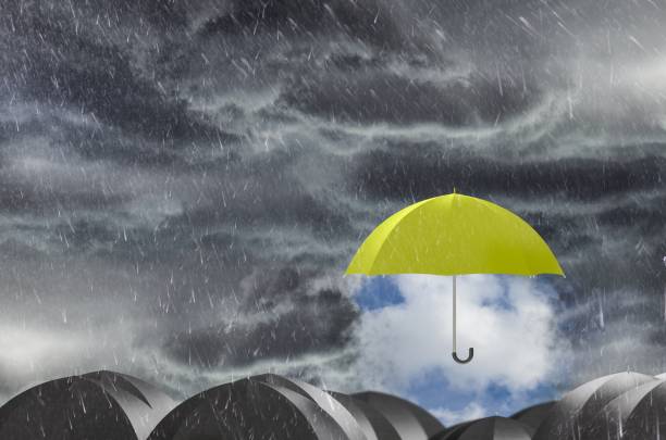 istock Umbrella clean the Rainy sky 1125607885