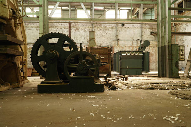 istock Interior view of old abandoned industry factory 1125609526