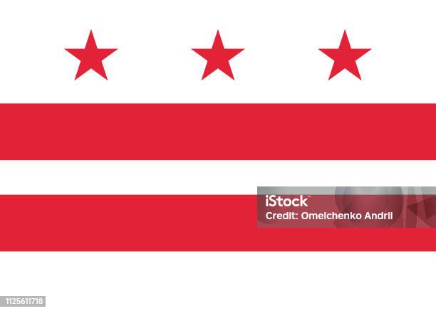 Пометить Вашингтон Округ Колумбия — стоковая векторная графика и другие изображения на тему Вашингтон округ Колумбия - Вашингтон округ Колумбия, Флаг, Векторная графика