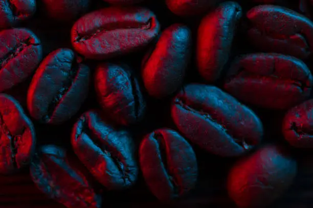 Photo of Roasted coffee bean close up