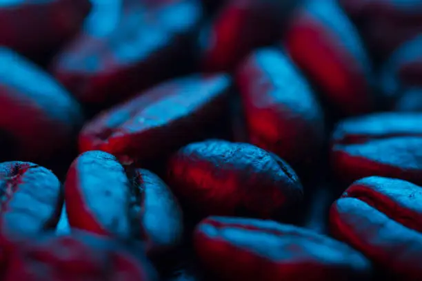 Photo of Roasted coffee bean close up