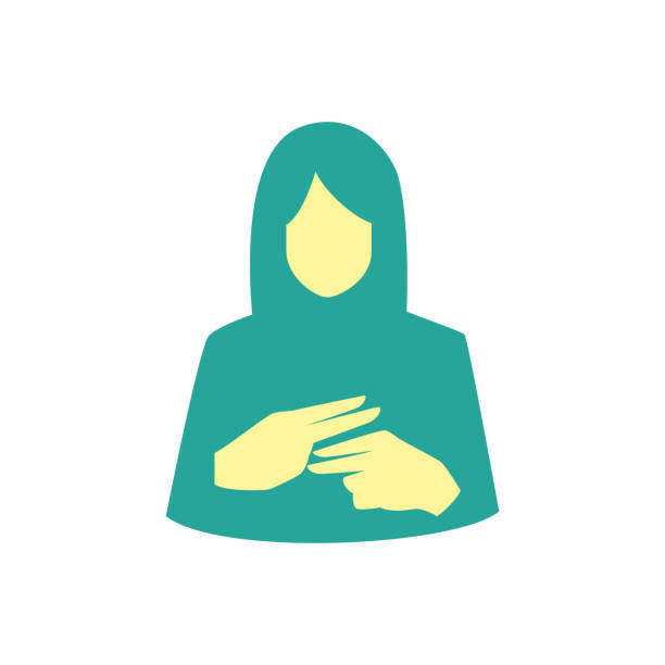 illustrazioni stock, clip art, cartoni animati e icone di tendenza di mano con gesto del linguaggio dei segni su sfondo trasparente - deaf american sign language hand sign human hand