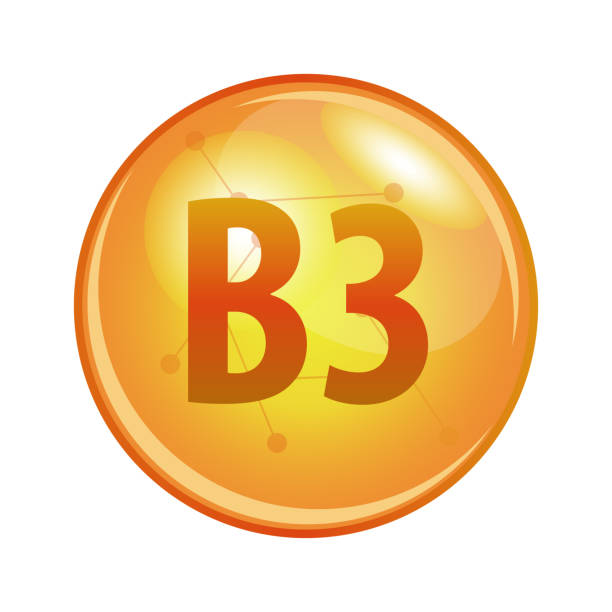 illustrations, cliparts, dessins animés et icônes de capsule de vitamine b3. icône de vecteur pour la santé. - pill vitamin b vitamin pill orange