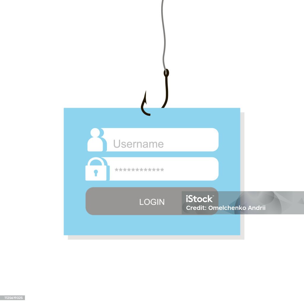 Hacker Sign In Login And Hook Hacker Attack Stock Illustration - Download Image Now ...