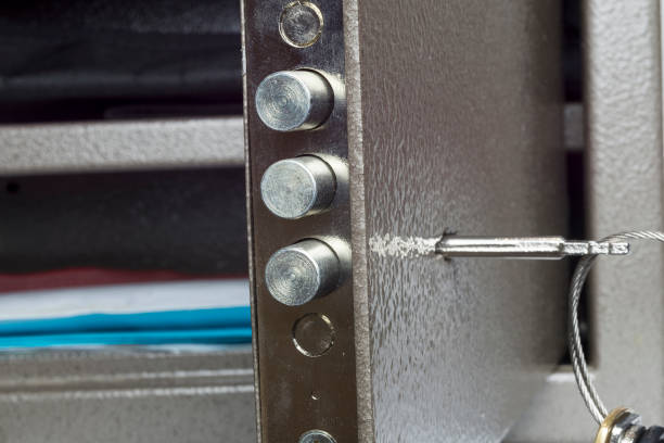 istock Door, open steel door with a key. 1125621460