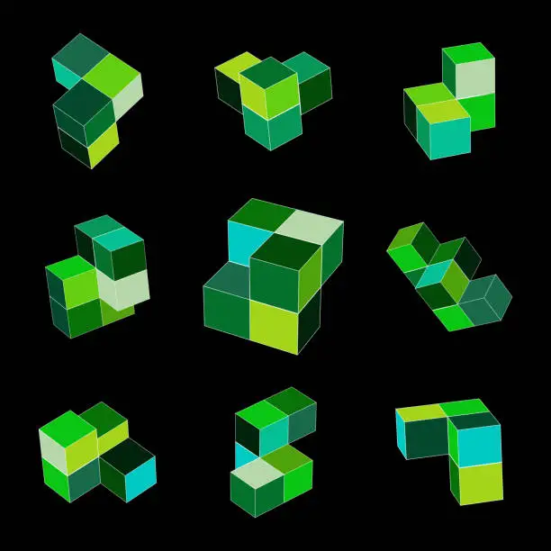 Vector illustration of Vector Cube Pattern Design Element