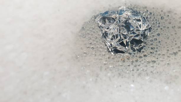 istock Abstract background with glass crystals, soap bubbles and copy space 1125622155