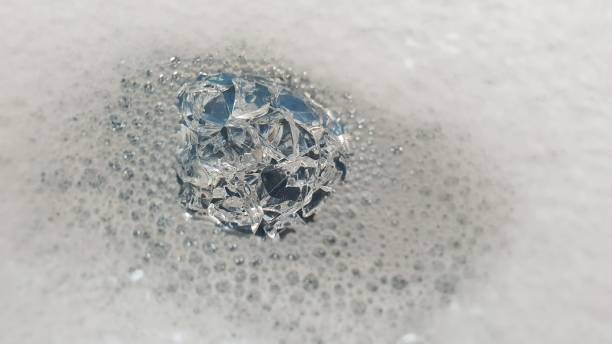 istock Abstract background with glass crystals, soap bubbles and copy space 1125622183