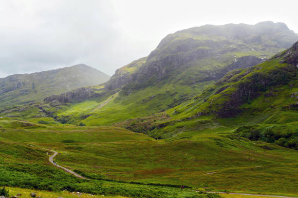 istock Scottish landscapes: Hikers at Glen Coe National Nature Reserve 1125622199