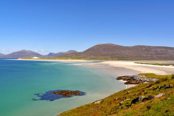 White sands beach at Isle of Harris, Outer Hebrides, Scotland, UK.