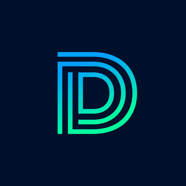 уникальный современный творческий элегантный буквы d на основе вектора значок логотип шаблона. - a d stock illustrations