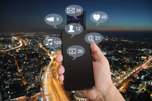 istock Social media icon computer network connection community people mobile phone app 1125627002