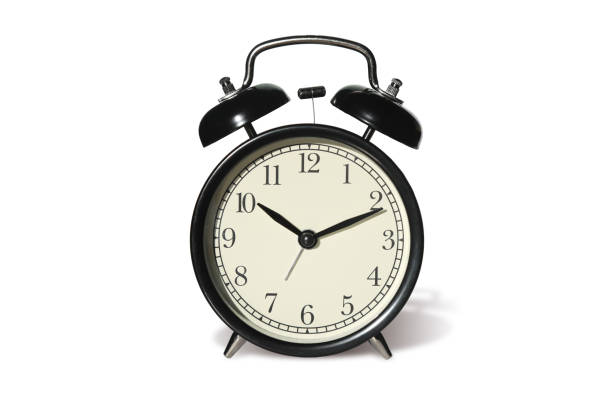 istock Alarm clock time isolated on white background 1125629927
