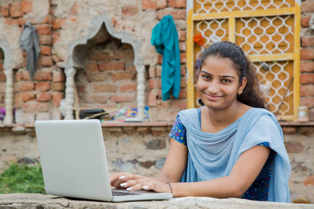 istock Girl Working on laptop - stock images, 1125633512