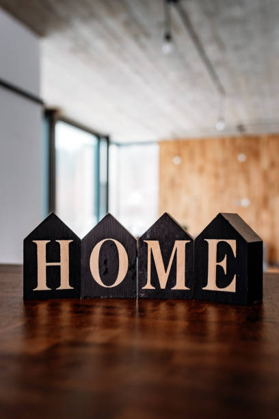 istock Inscription home in a new home 1125633621