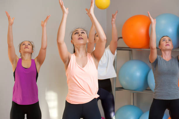 istock Young women training in fitness class 1125636985