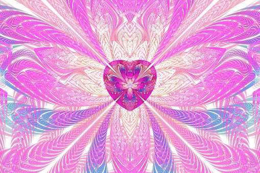 This heart is bursting from the seems with love.\n\nA heart shaped fractal artwork created with jWildfire.\n\nSuitable for love related occasions.