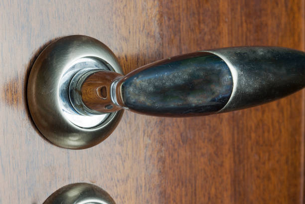 istock The metal door handle. 1125640114